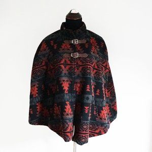 Aztec Fleece Poncho